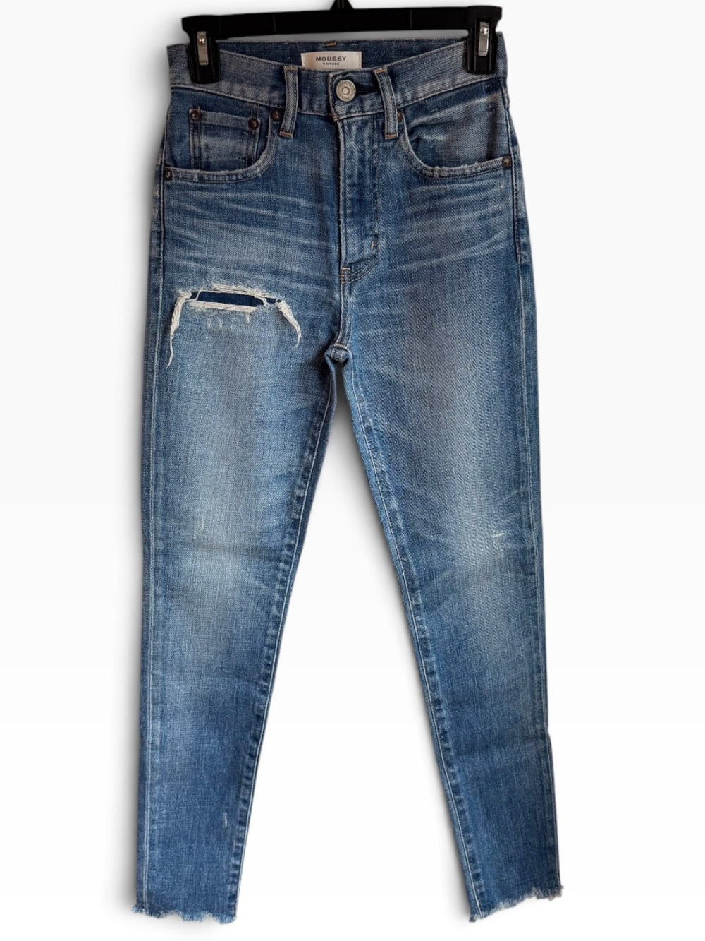 Moussy Vintage Tyrone Skinny Jeans Size 23 Distressed